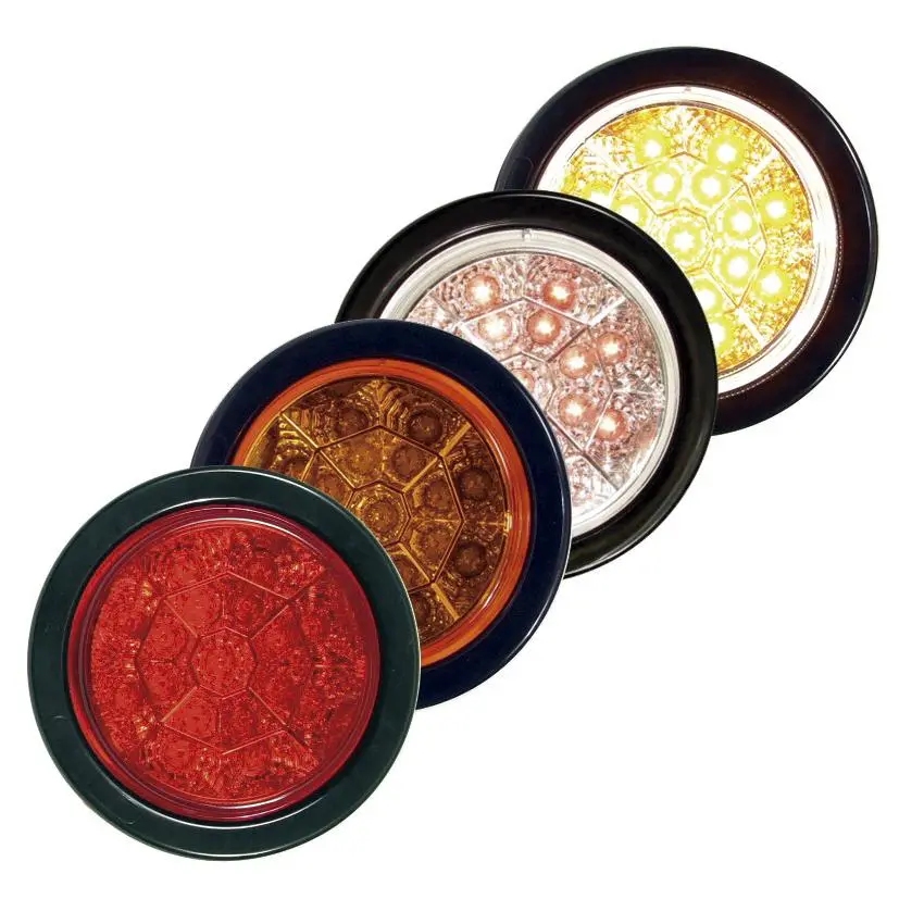 Fortpro 4" Round Led Light With 17 Leds And Chromed Reflector 1