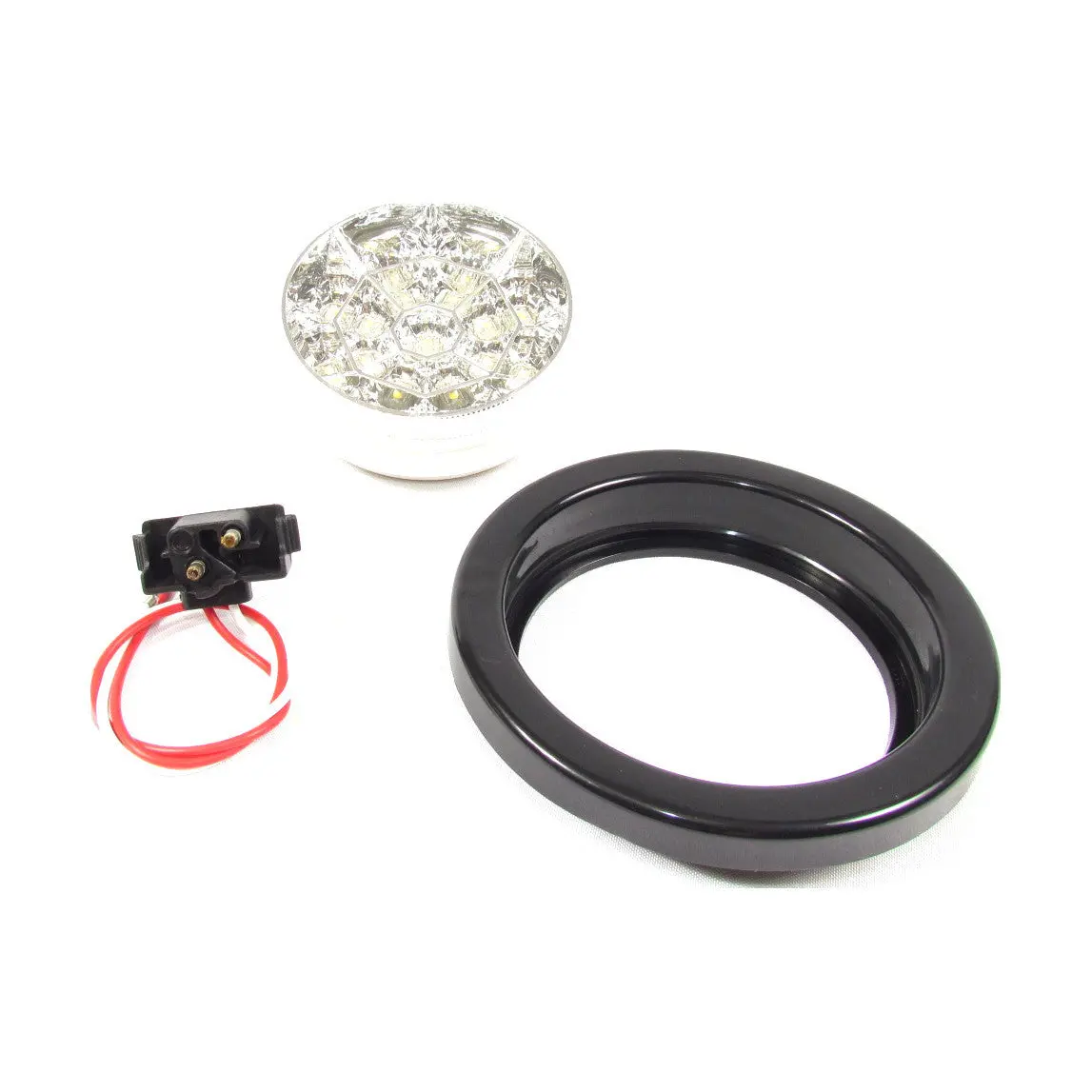 Fortpro 4" White Round Backup Led Light With 17 Leds And Clear Lens | F235305 1