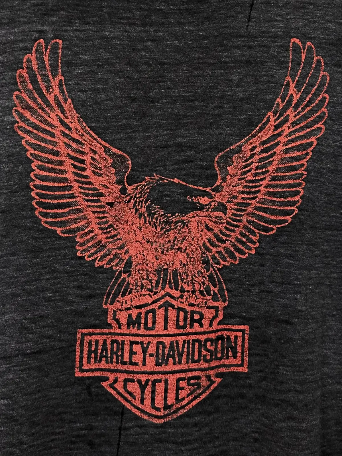 Vintage 80S 1980S Harley Davidson Motorcycles Eagle Bar And Shield T-Shirt Harley Only Inc Hallandale Florida Fl Dealer Thrashed Distressed Paper Thin Burnout Faded Black Hanes Mens Small S 1