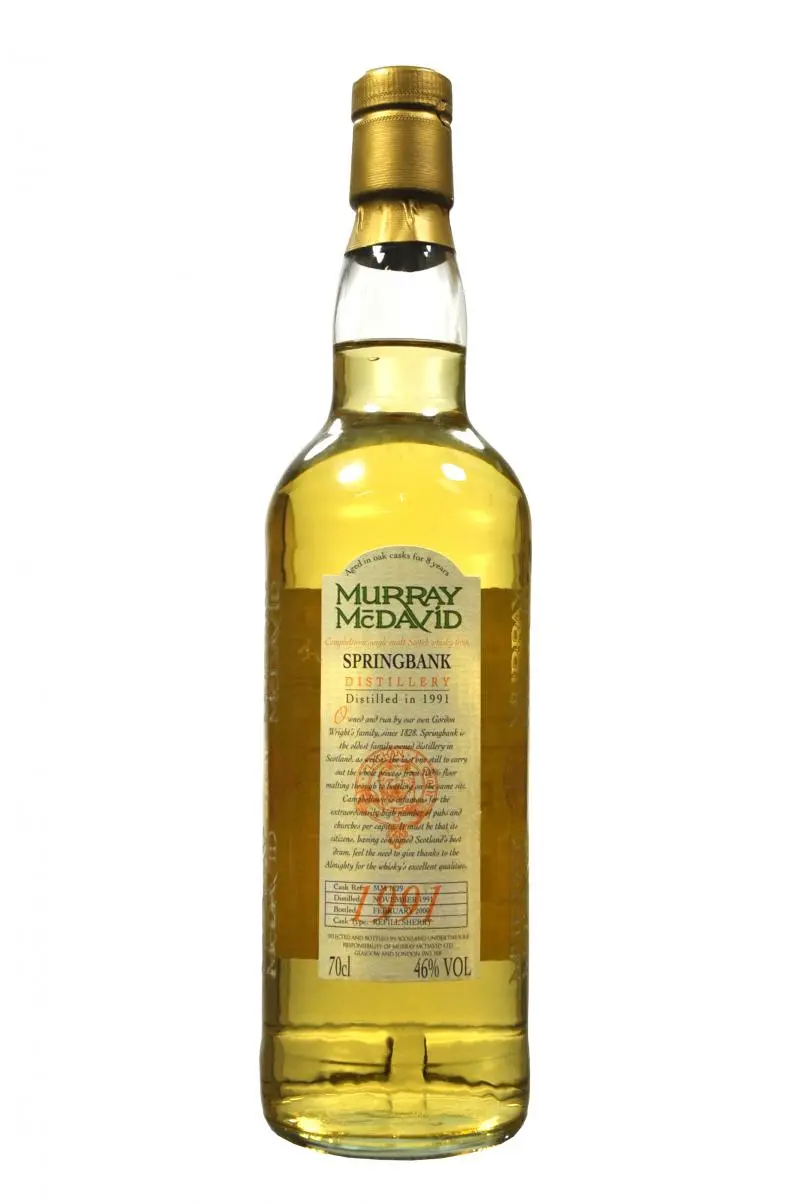 Springbank 1991-2000 - 8 Year Old - Murray Mcdavid Cask 1829 1