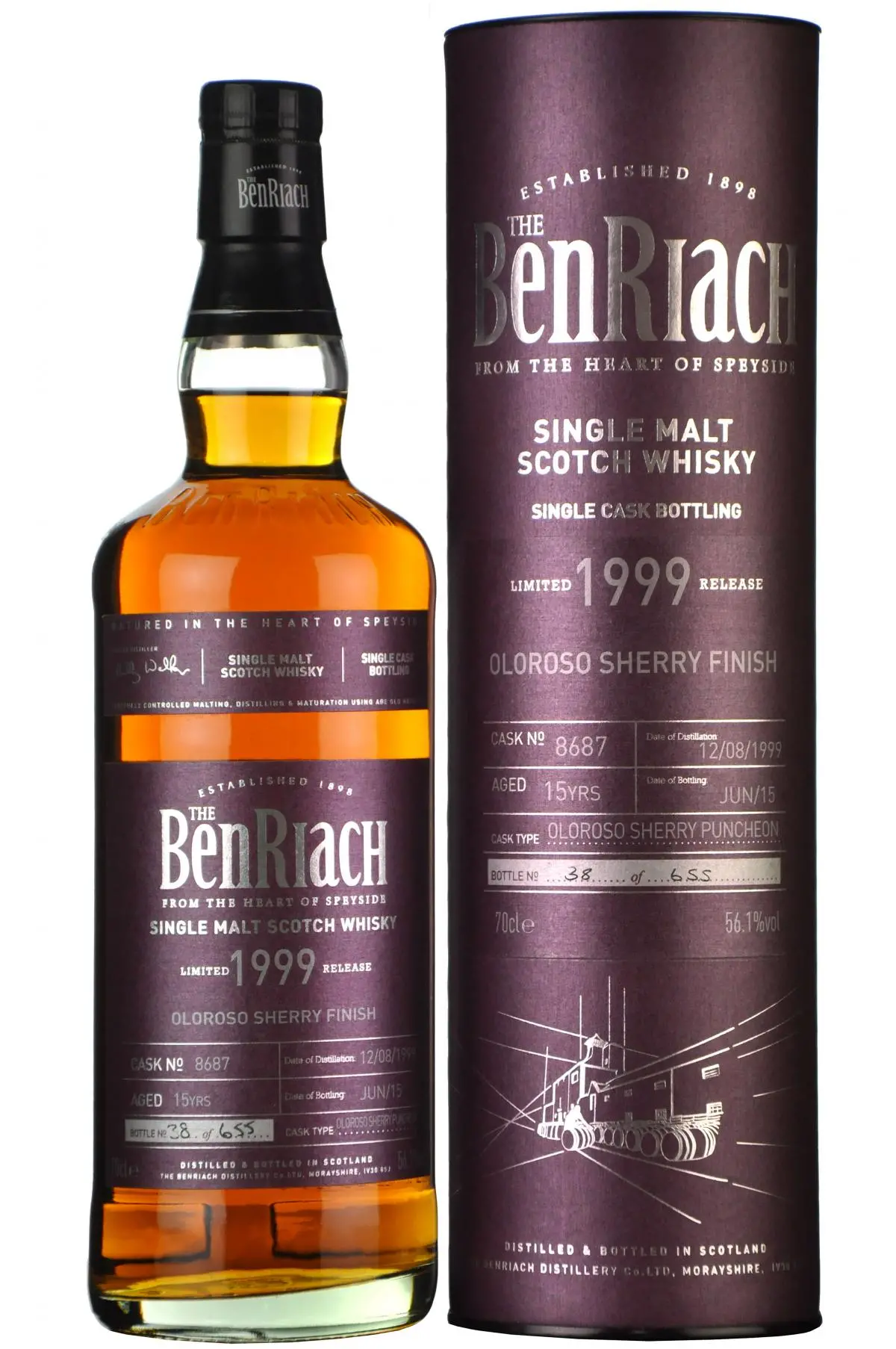 Benriach 1999-2015 | 15 Year Old Single Cask 8687 Batch 12 1