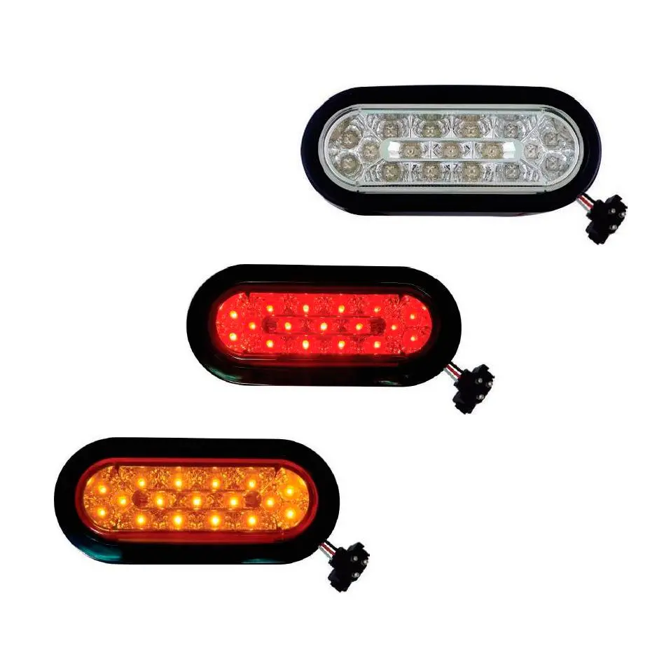 Fortpro 6" Red Oval Marker/Tail/Stop/Turn Led Light With 17 Leds 1