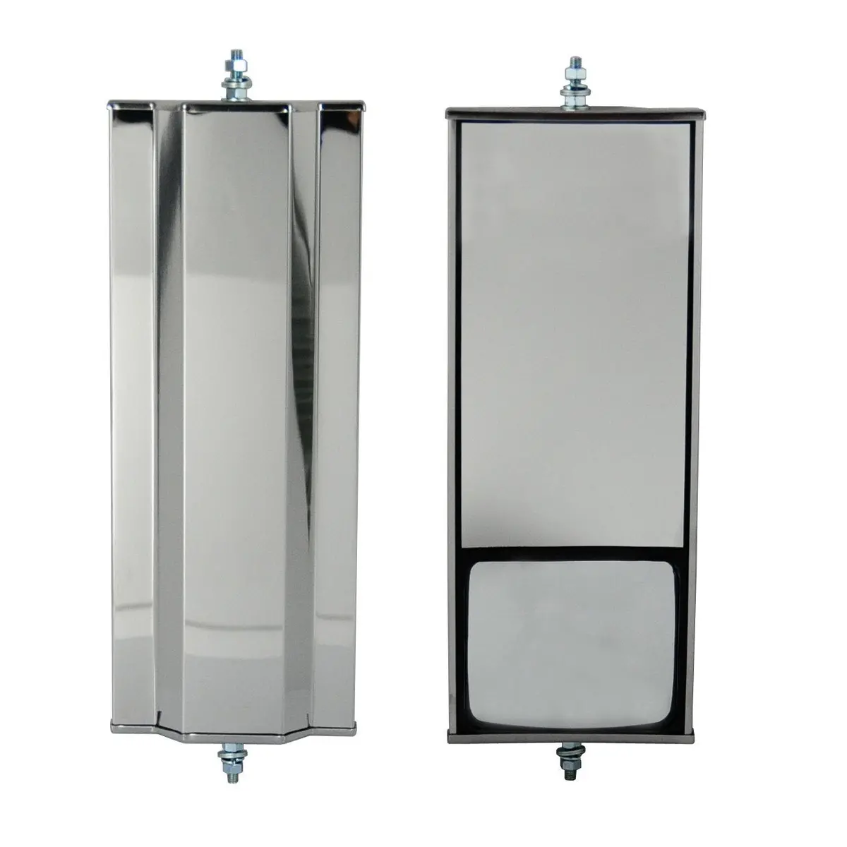 Fortpro 6 1/2" X 16" Stainless Steel West Coast Mirror Head With Convex | F245676 1