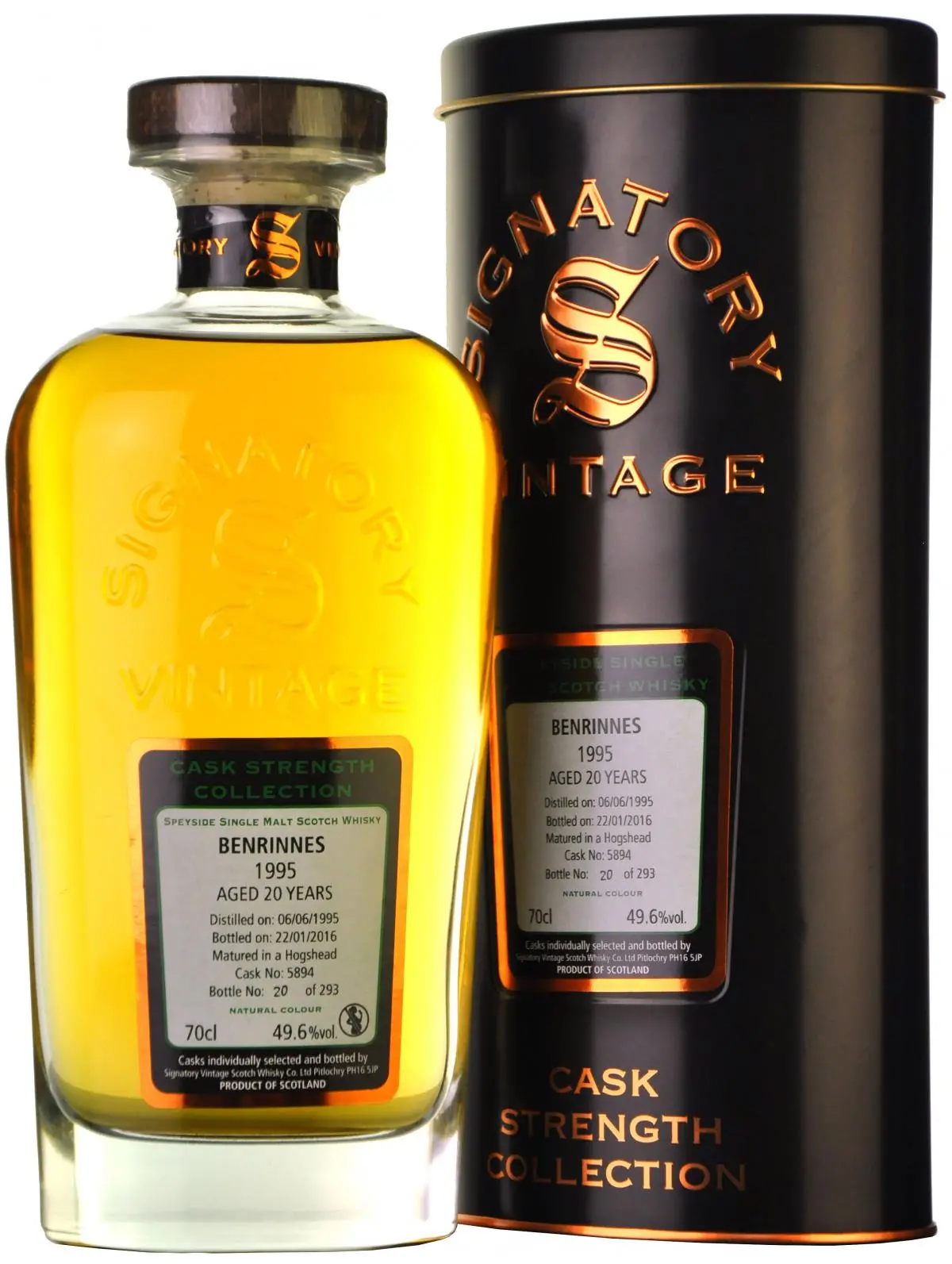 Benrinnes 1995-2016 | 20 Year Old Signatory Vintage Cask 5894 1