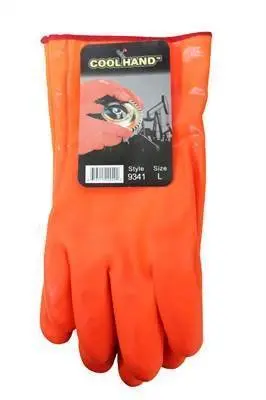 Glvs Pvc Orange Red Foam Lined Large (9341) 1