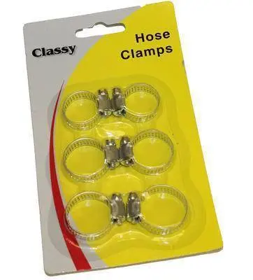 Classy 6Pk Hose Clamp Asst Sm Sizes 1