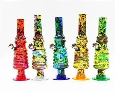 Tobacco Bong 7.5" Acrylic Assorted Design #2 (Migy-002) 1