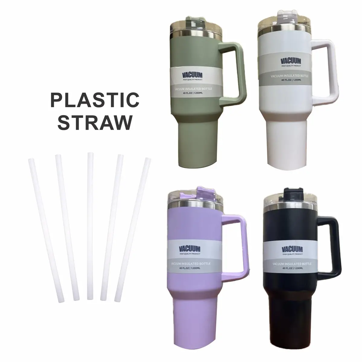 Classy Travel Mug  W/Straw 40Oz - New 1