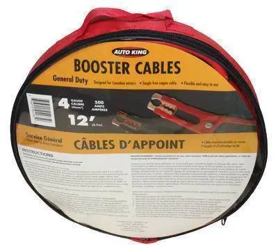 Tk Booster Cable 12 Ft 4 Gauge (6) 1