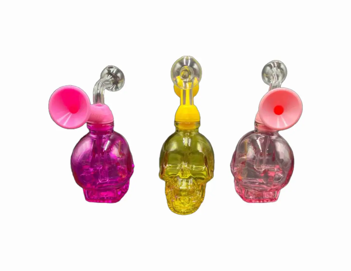 Tobacco Oil Burner Skull W/Silicone (Olb837) 1