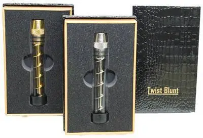 Tobacco Pipe Glass Blunt Twist Boxed Asst'd Colors 1