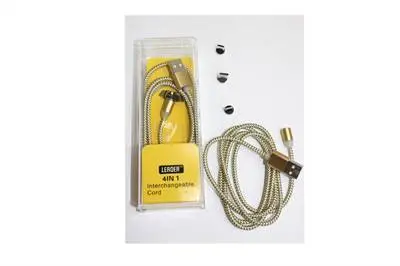 Acc (F/S) Leader Bulk 4In1 Cable W/Plug Inserts Iphone/Micro/C-Type 1