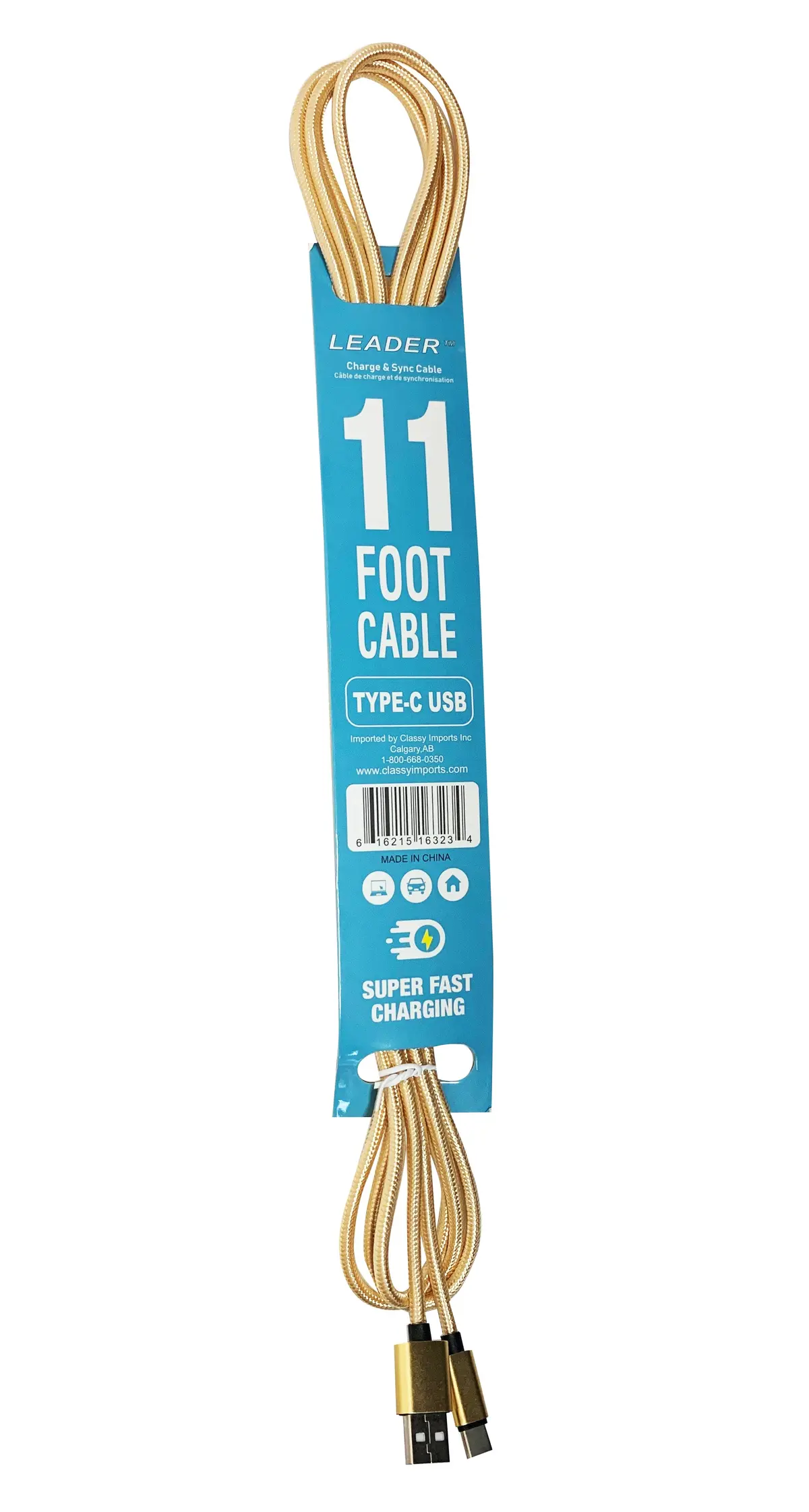 Acc Leader Type C 11' Usb Cable Hangtab 1