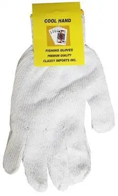 Glvs Fishing White W/Yellow Trim Tagged (12) (240) 1