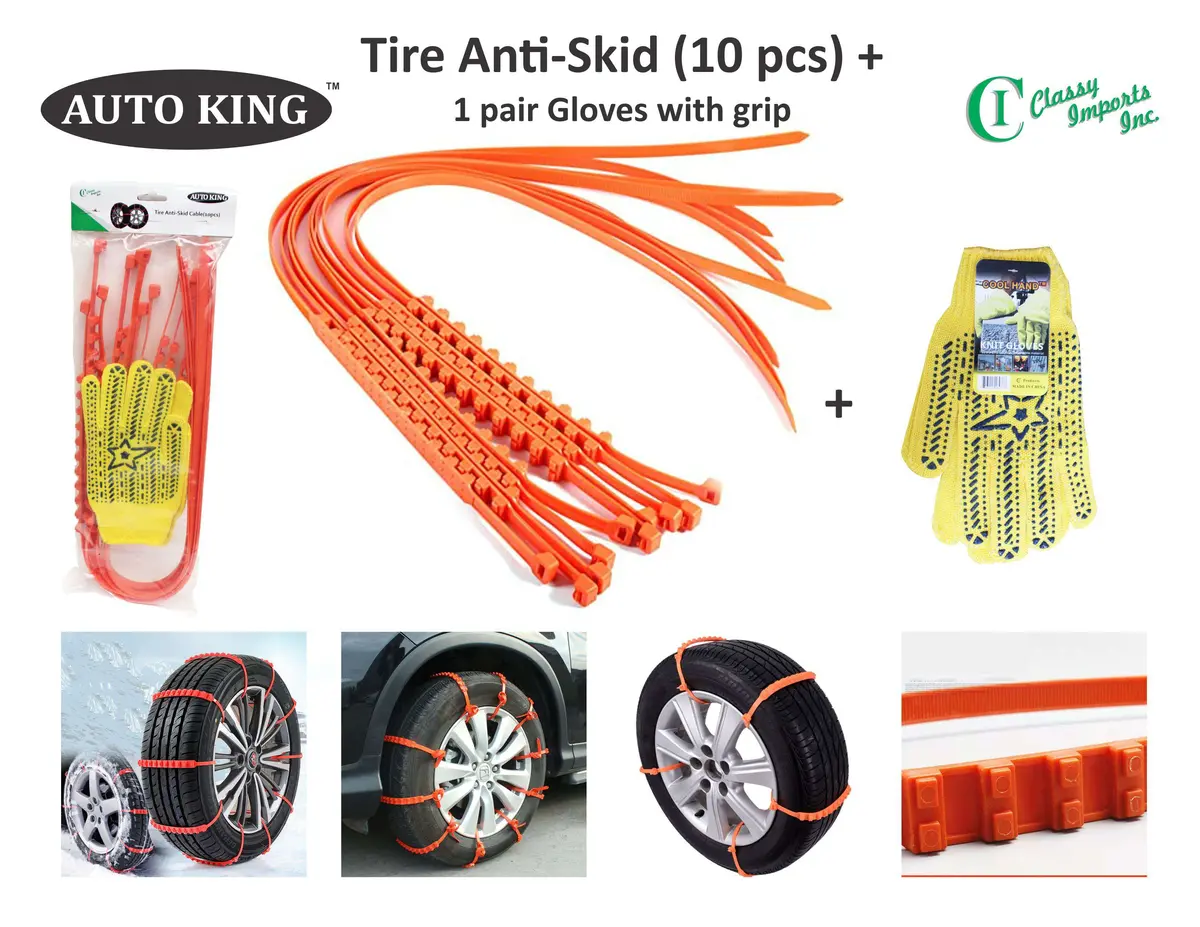 Tk Tire Anti-Skid Cable + Yellow Fishing Glove 1