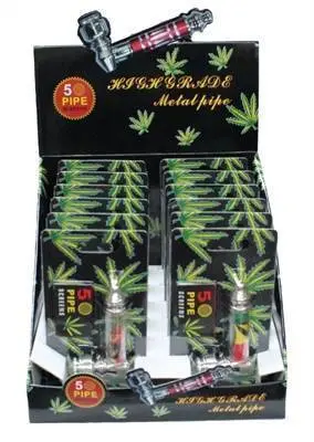 Tobacco Pipe Metal Classy High Grade W/Screens 12/Disp 1
