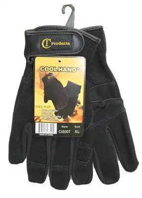 Glvs (F/S) Goatskin Palm Spandex Back Black Xlarge (Cis007) 1