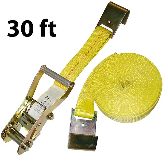 Ak Strap Ratchet 2"  X 30' Gold W/Flat Hook (513020) 1