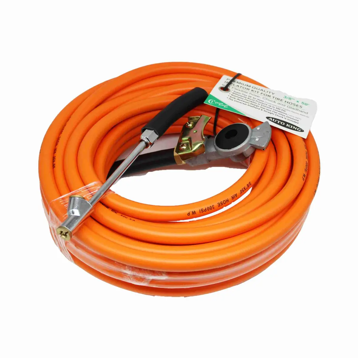 Ak Inflator Kit For Tire Hose 3/8" X 50' Orange 1