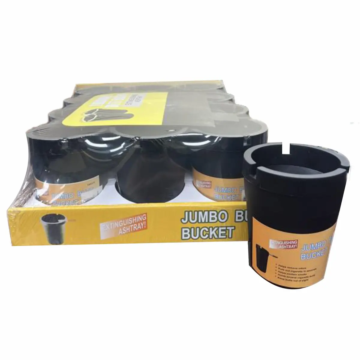 Butt Bucket Neon Extinguishing Ashtray Jumbo (12Pc/Disp) 1