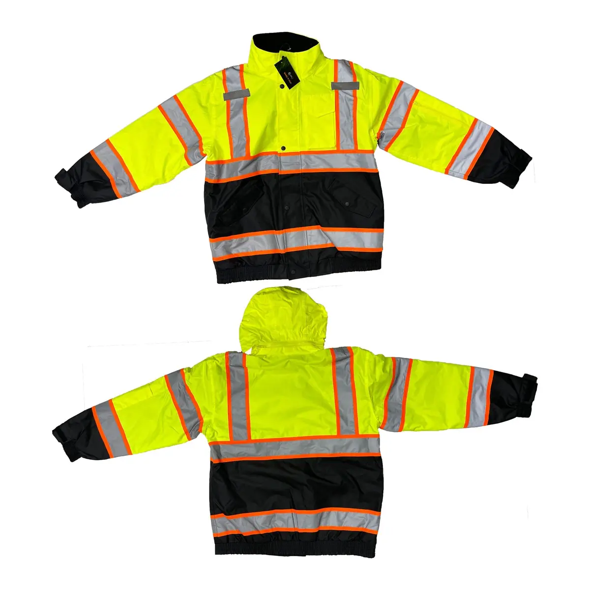 Safety Wntr Jacket With Fleece Lined & Removable Hood(Xl) 1