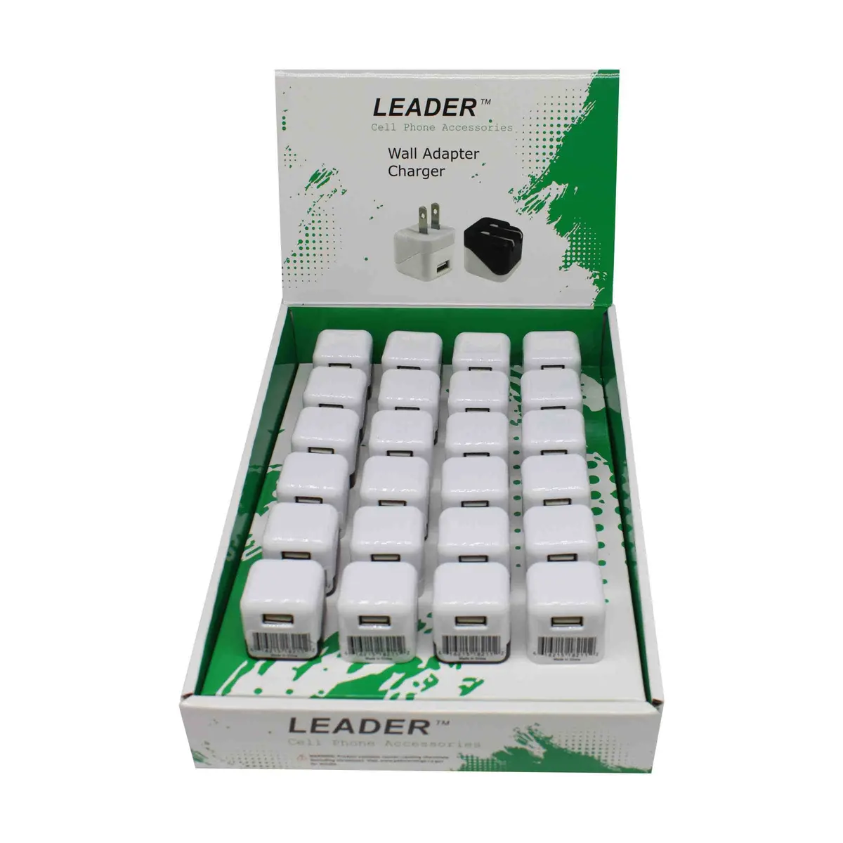 Acc Leader Wall Adapter Charger Display (24Pc/Disp) 1