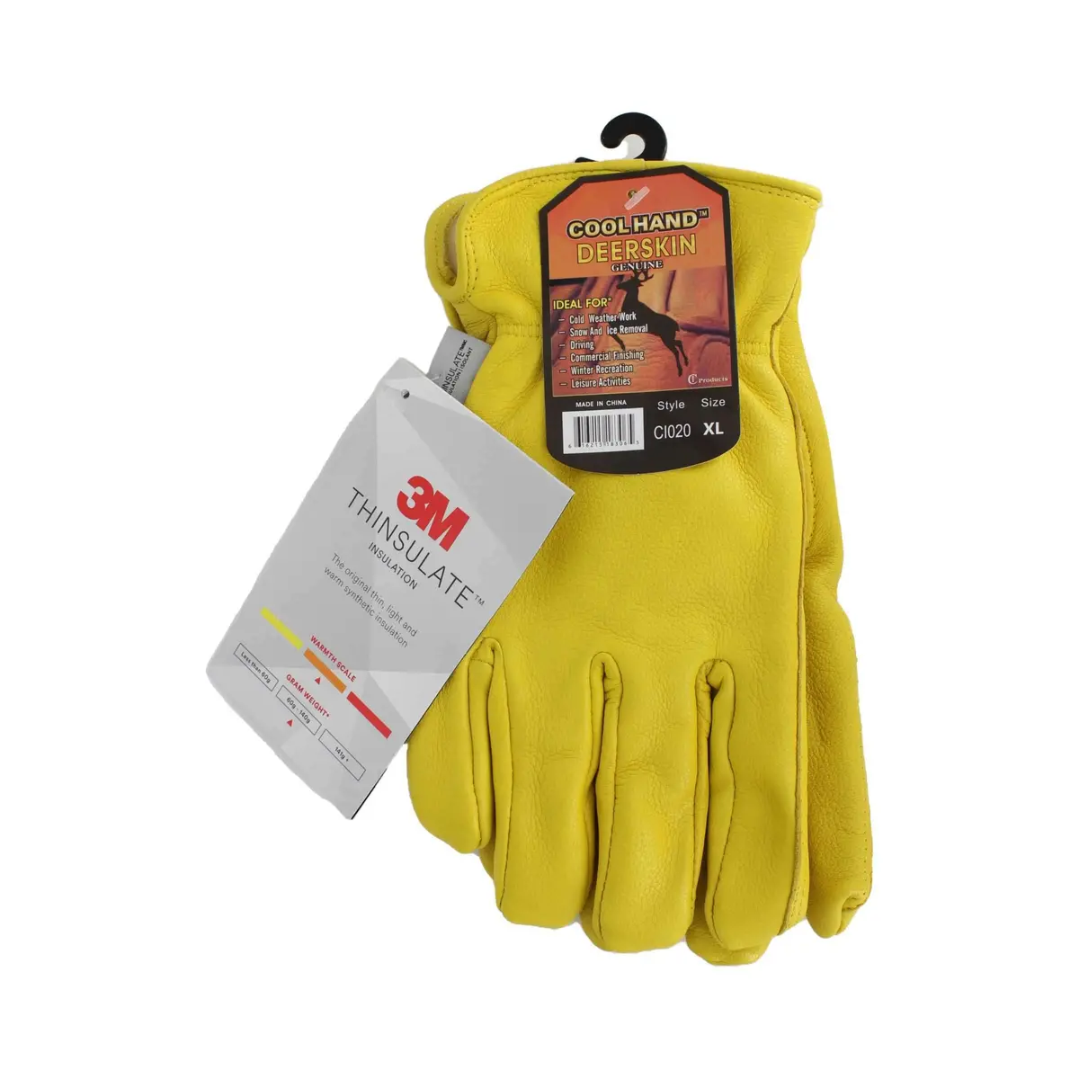 Glvs Deerskin 3M Thinsulate Fleece Lined Xl (Ci020) 1