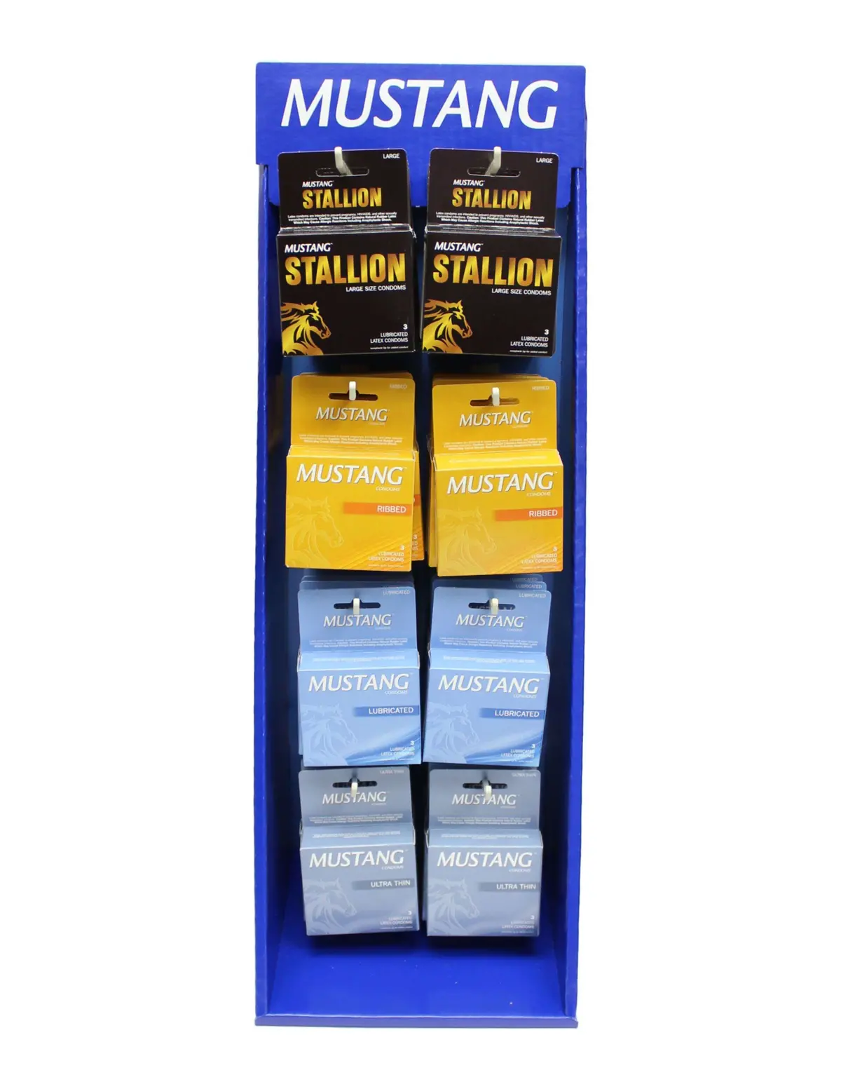 Hyg Mustang Condom 3Pk Asst 48/Display 1