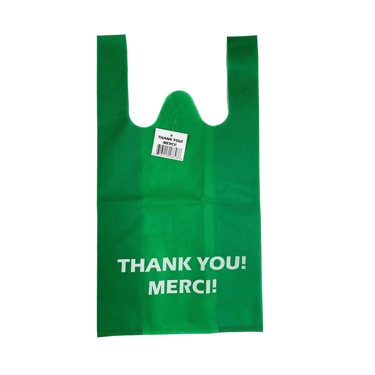 T-Shirt Bags Reusable 20"  X 11" Green 400/Cs 1