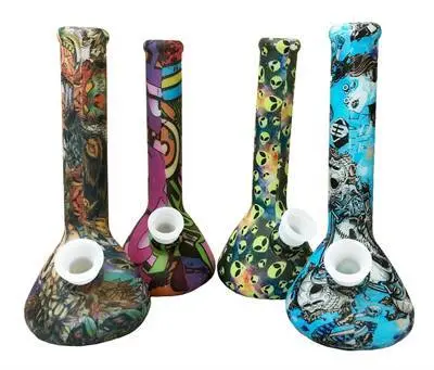 Tobacco Bong 8" Silicone Glow In The Dark 1