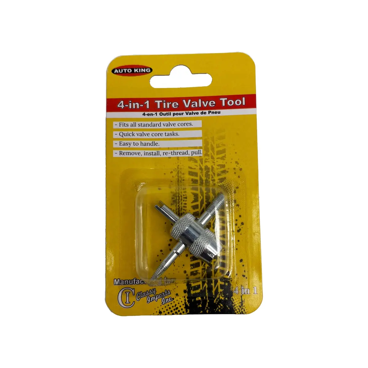 Classy  4-Way Tire Valve Tool (3.5*4.8*1.25Cm) - New 1