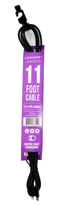 Acc  Leader Type C To Iphone  11' Usb Cable Hangtab 1