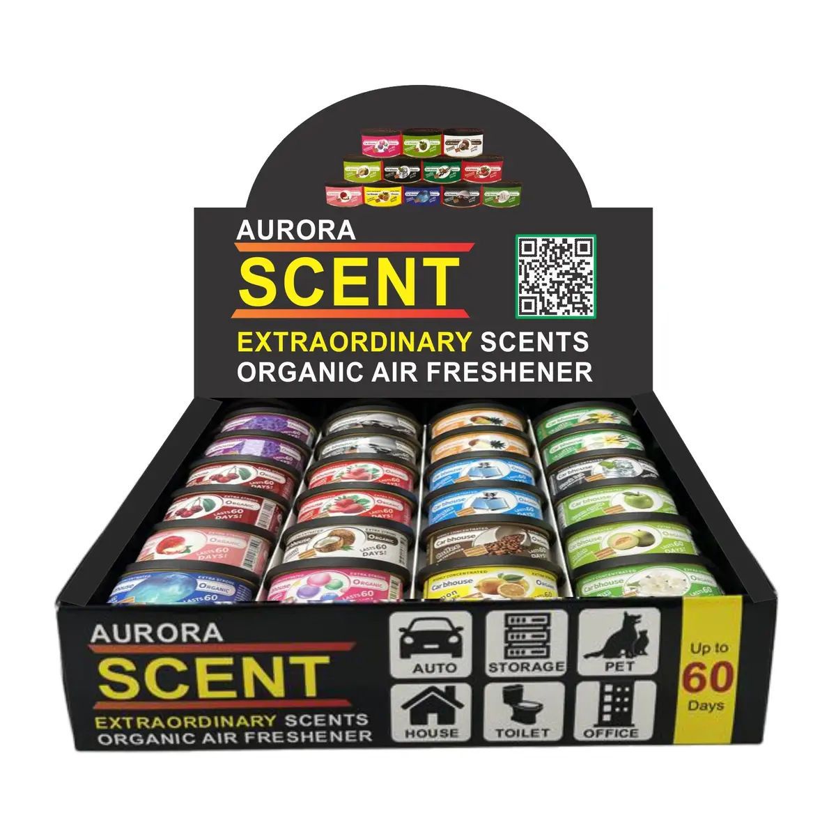 Classy Aurora Scent Organic A/F Tin Asst. 24/Disp (12) - New 1