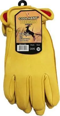 Glvs Deerskin Red Fleece Lined Med (Ci010) (60) 1