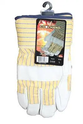 Glvs Cowhide Lined Stripes Lrg (Ci035) (12) (60) 1