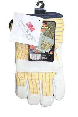 Glvs Cowhide Lined 3M Thinsulate Stripes (Ci036) (12) (60) 1