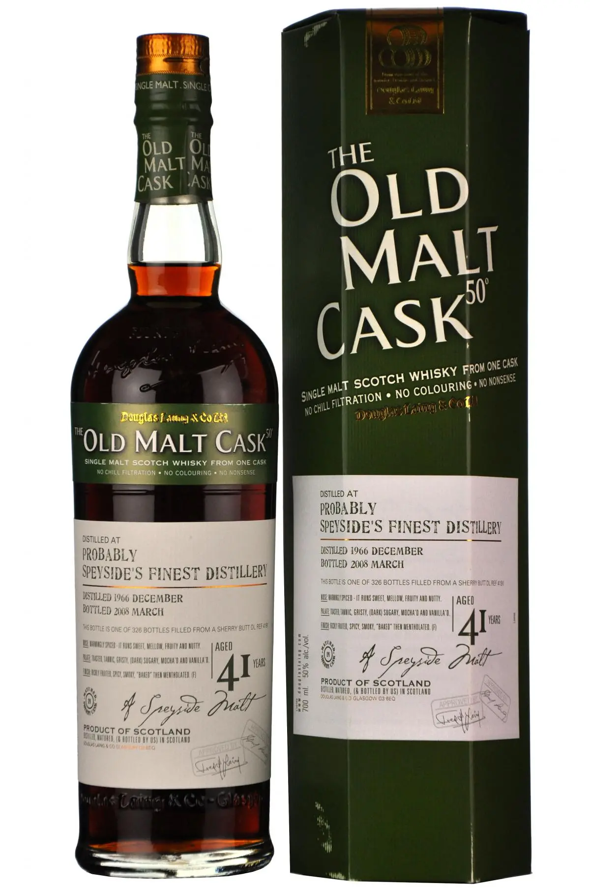 Probably Speysides Finest 1966-2008 | 41 Year Old | Old Malt Cask 4191 1