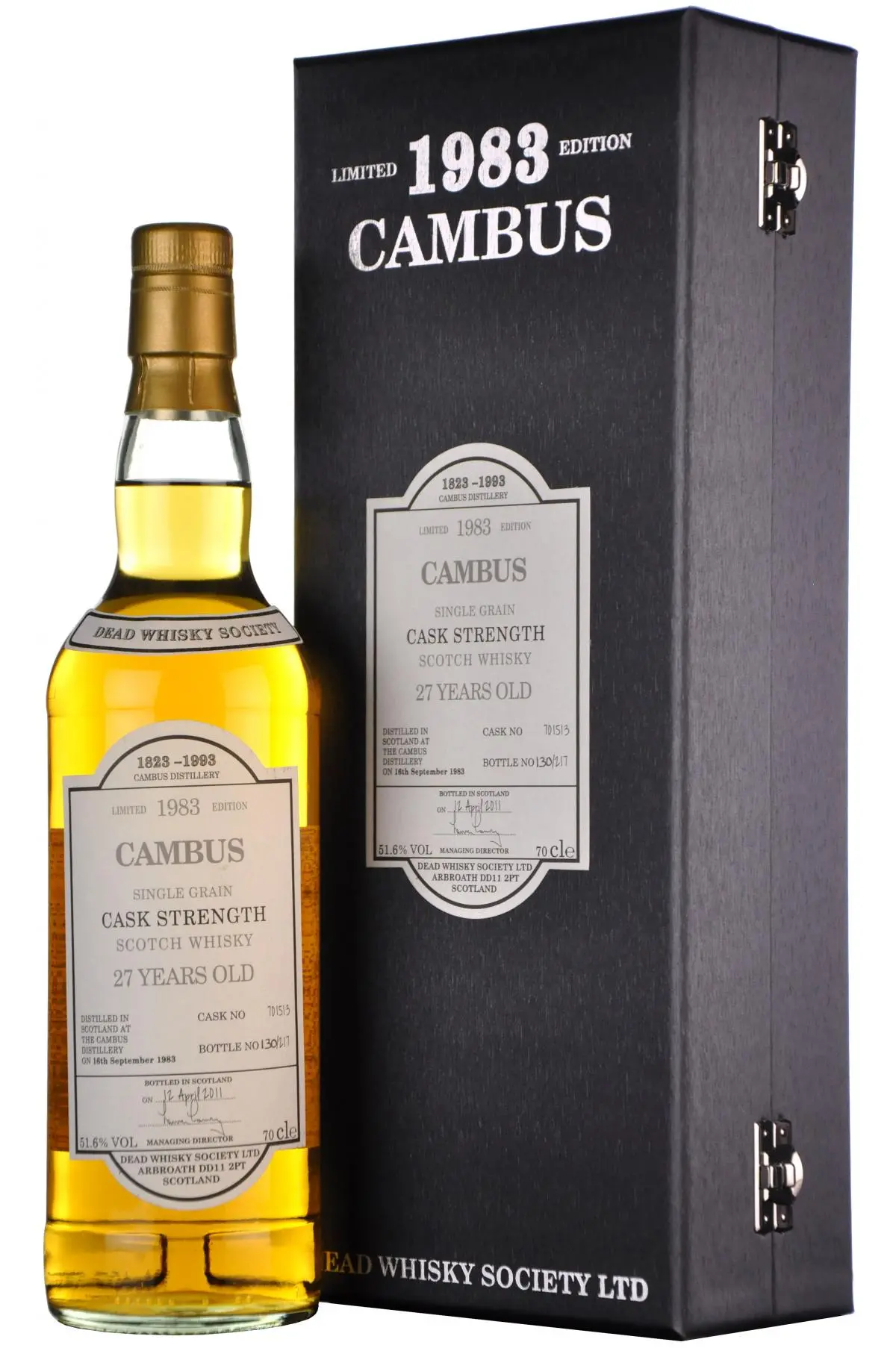 Cambus 1983-2011 | 27 Year Old | Dead Whisky Society Single Cask 701513 1