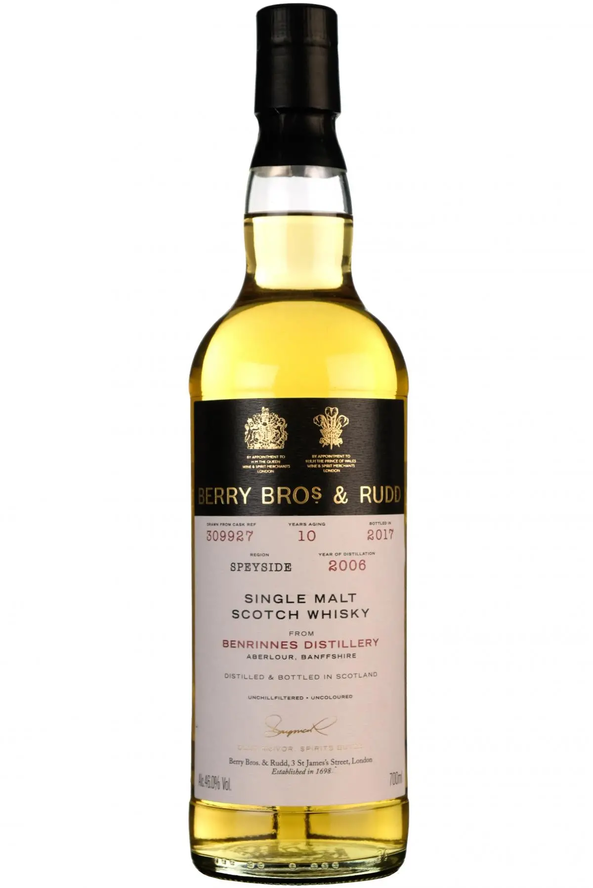 Benrinnes 2006-2017 | 10 Year Old | Berry Bros Single Cask 309927 1