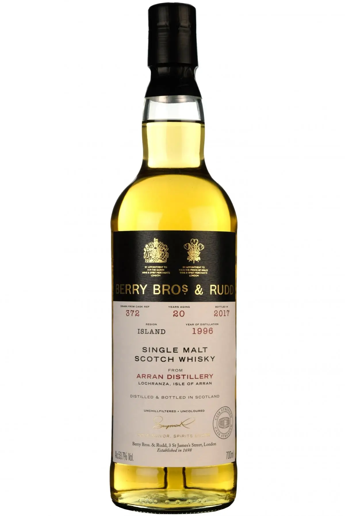 Arran 1996-2017 | 20 Year Old | Berry Bros Single Cask 372 1
