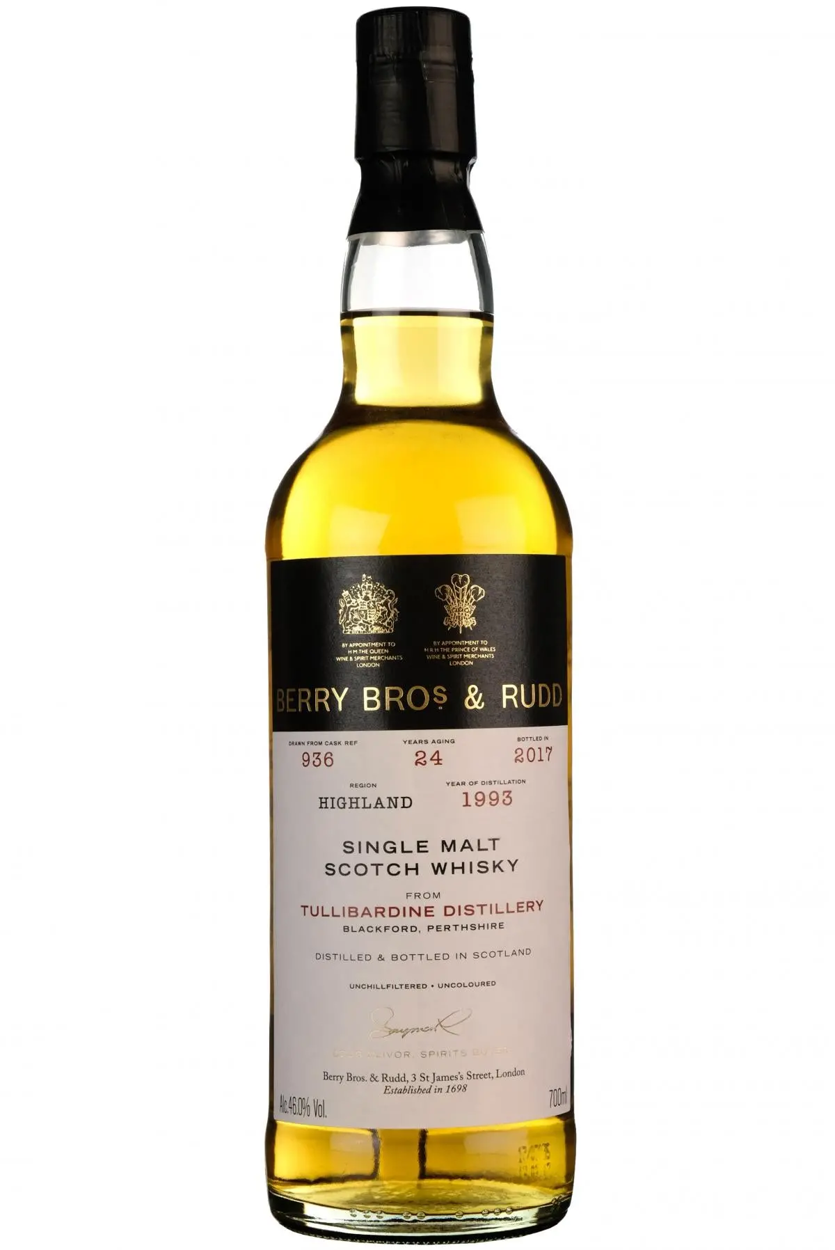 Tullibardine 1993-2017 | 24 Year Old Berry Bros Single Cask 936 1
