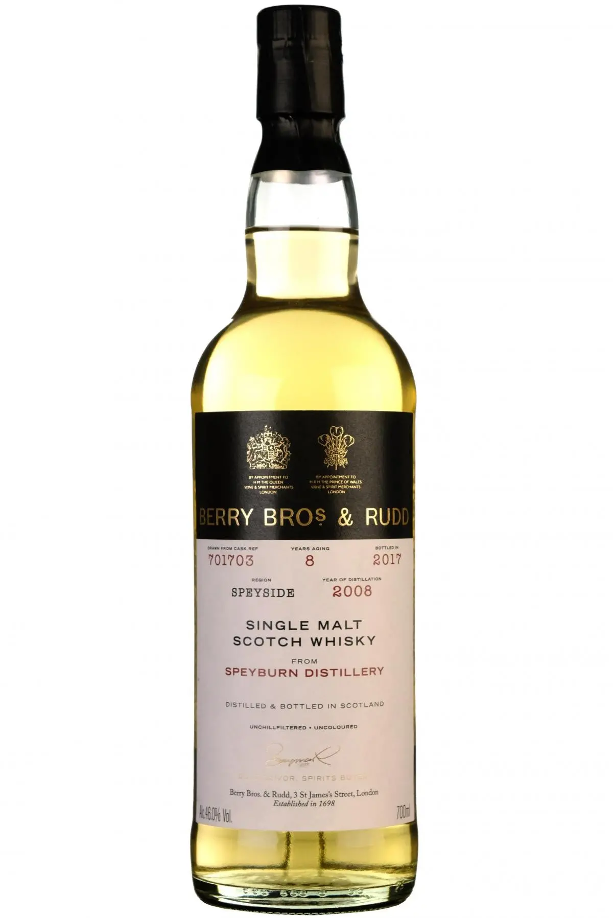 Speyburn 2008-2017 | 8 Year Old Berry Bros Single Cask 701703 1