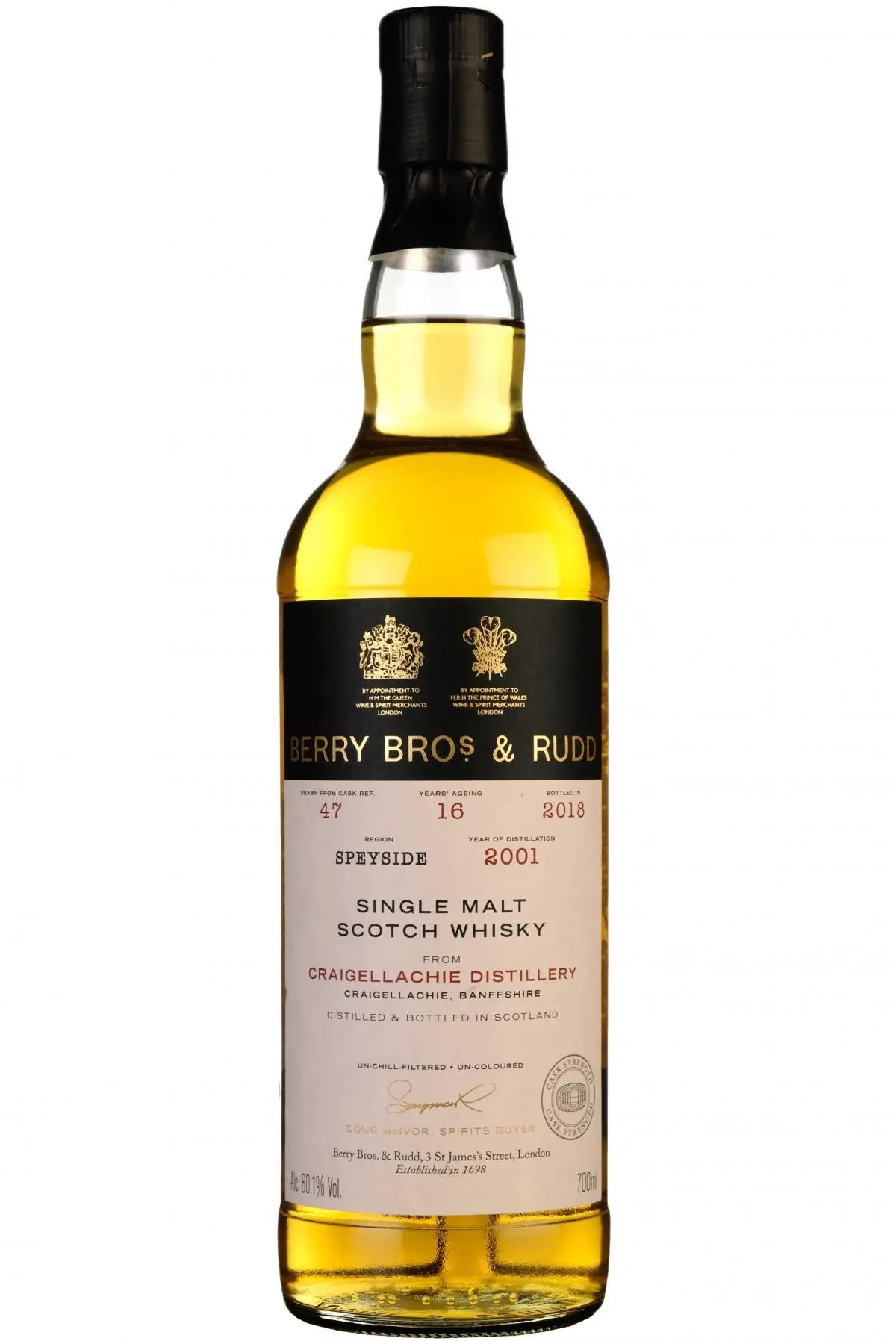 Craigellachie 2001-2018 | 16 Year Old | Berry Bros Single Cask 47 1