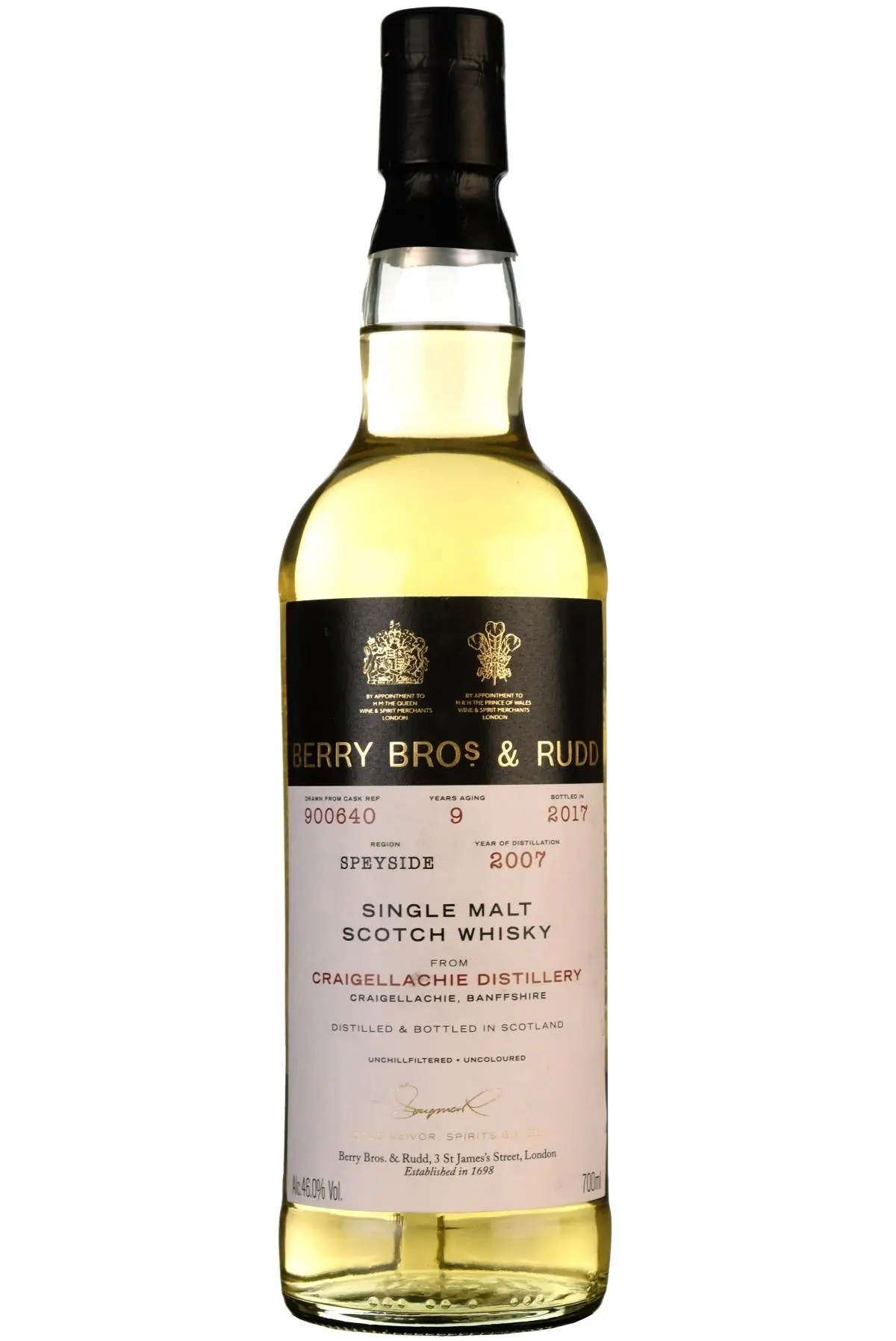 Craigellachie 2007-2017 | 9 Year Old Berry Bros Single Cask 900640 1