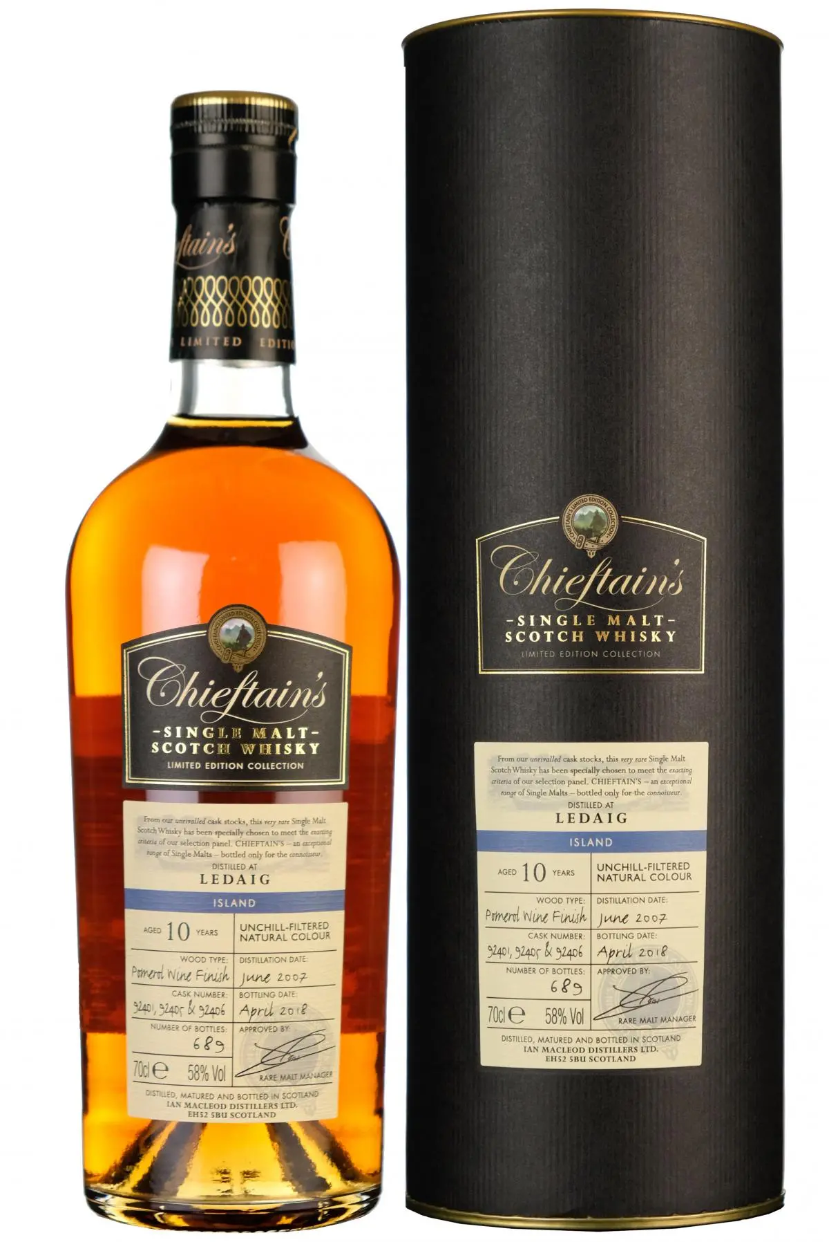 Ledaig 2007-2018 | 10 Year Old | Chieftain's | Casks 92401, 92405, 92406 1