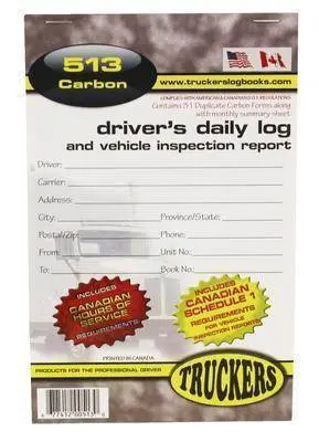 Trkr #513 Daily Log Dvir W/Carbon 5.5"X8.5"  (90) 1