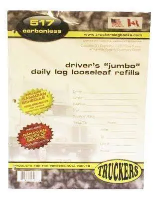Trkr #517 Daily Log Jumbo Refills 3 Ring Carbonless 8.5"X11" (45) 1