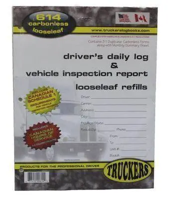 Trkr #614 Daily Log Dvir Refill 3 Ring Carbonless 8.5"X11" (45) 1