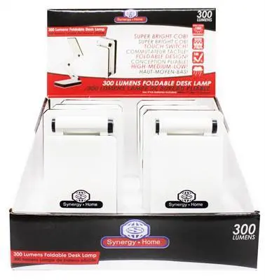 Flt Foldable Desklamp 300 Lumens W/Touch Switch 6/Disp (15-402) 1