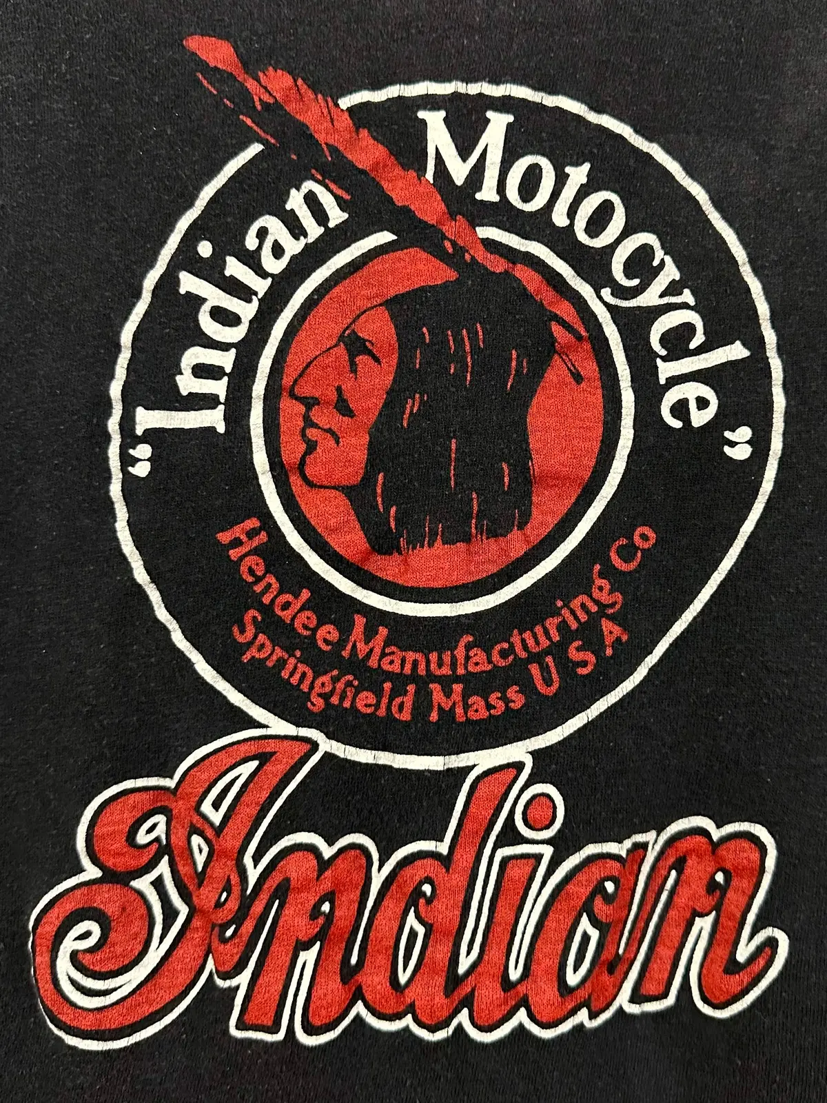 Vintage 70S 1970S Indian Motorcycles Dealer T-Shirt Classic Motorcycles Of Santa Cruz California Black Hanes Black Hanes Label Mens Extra Small Xs 17.25X23.75 1